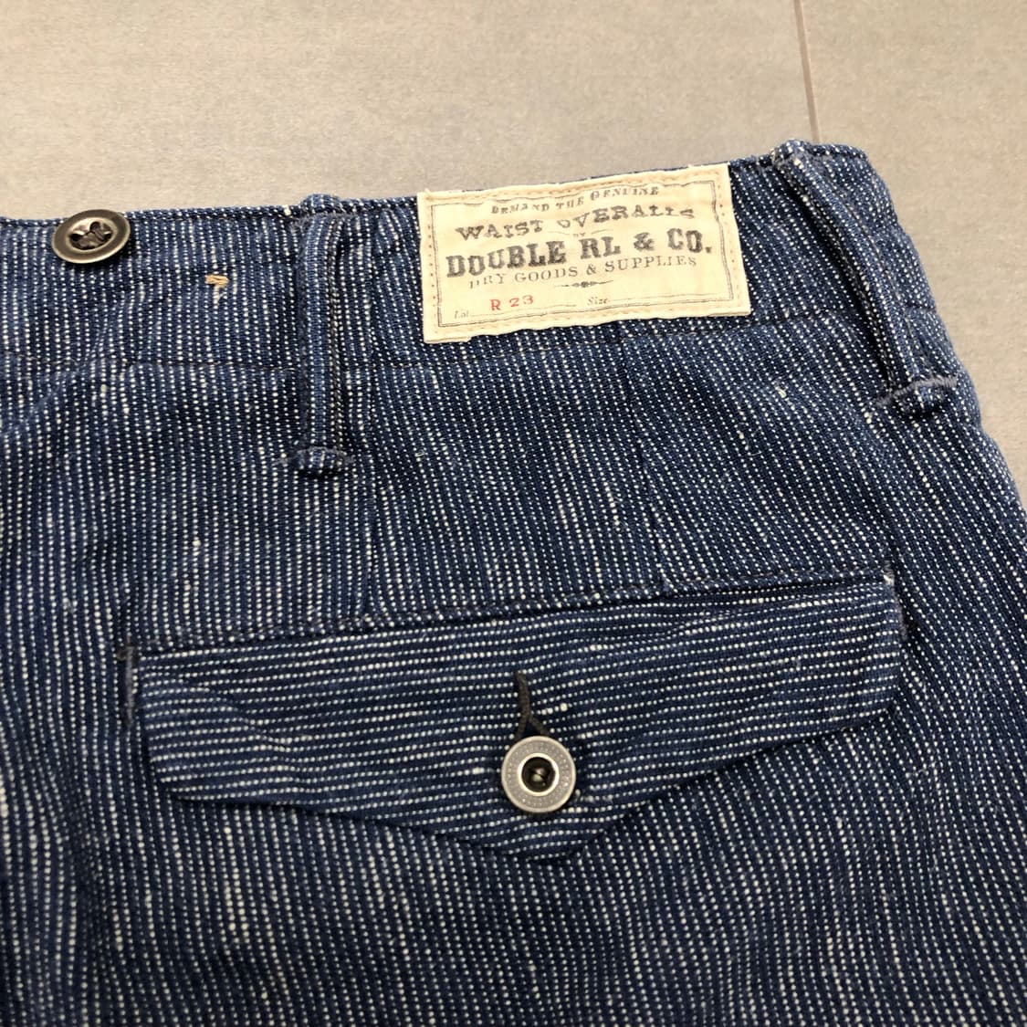 rrl 더블알엘 폴로 랄프로렌 인디고 와바시 린넨 코튼 팬츠 바지 32 상품이미지7