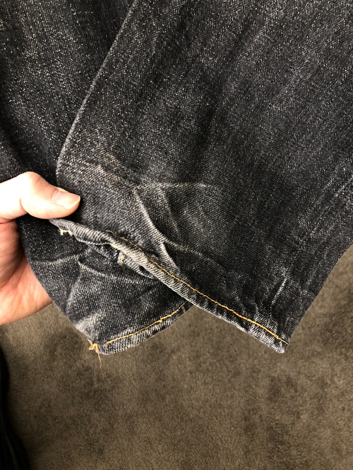 드님 흑청 데님 팬츠 상품이미지5