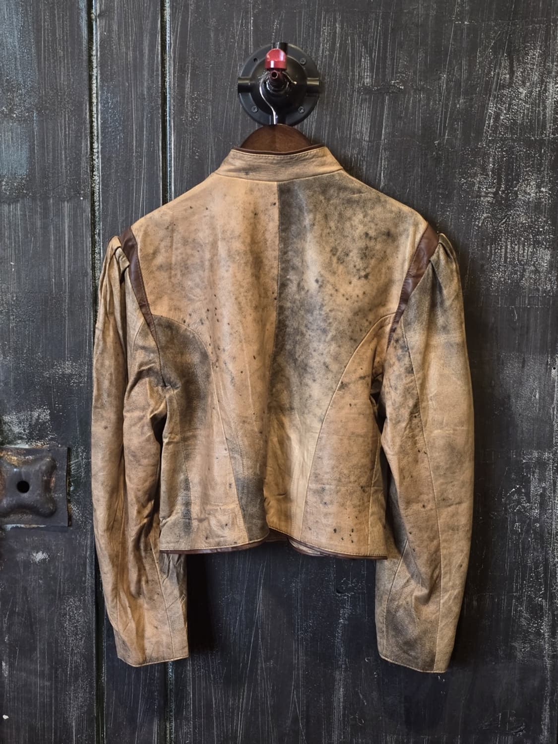 80s Distressed Leather Jacket 상품이미지6