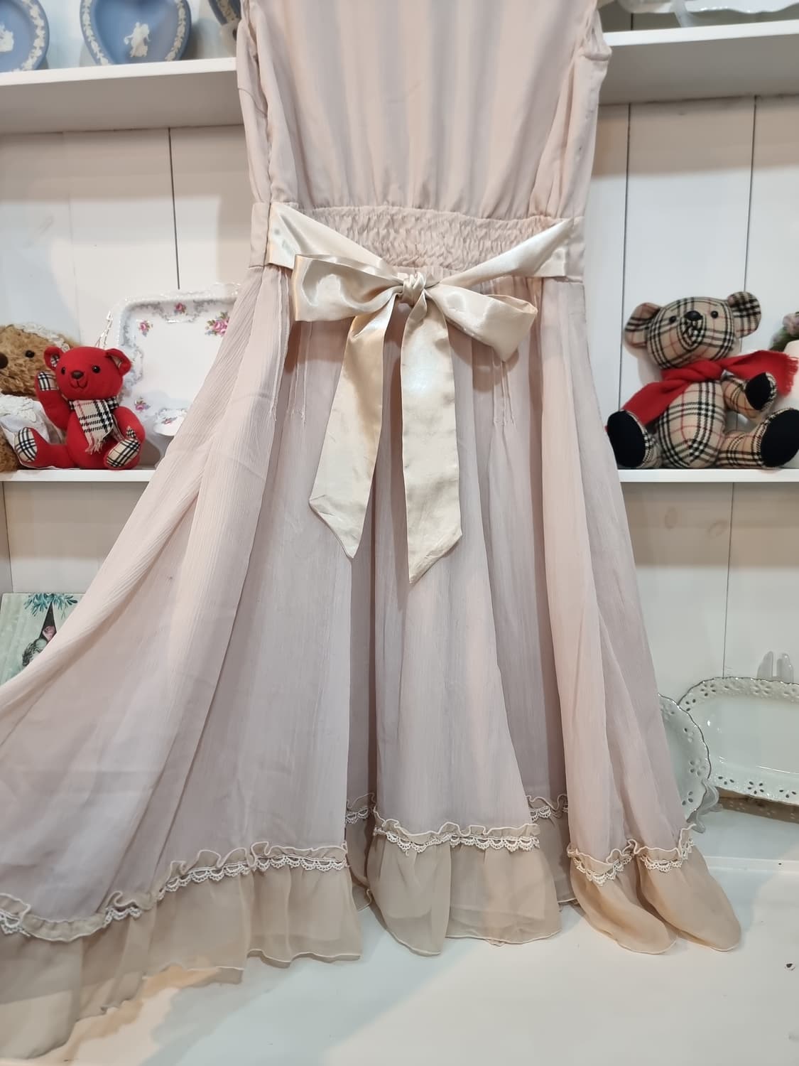 액시즈팜 axes femme 프릴 레이스 쉬폰 원피스 상품이미지6