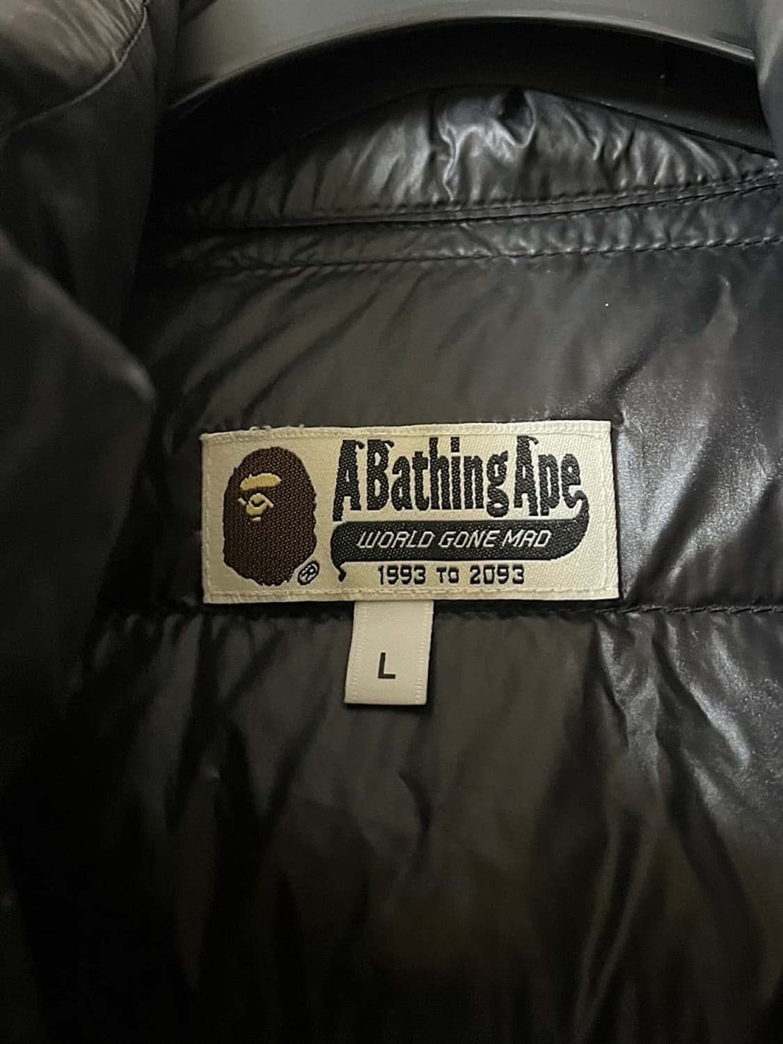 베이프 경량패딩 L size 극미중고 상품이미지3