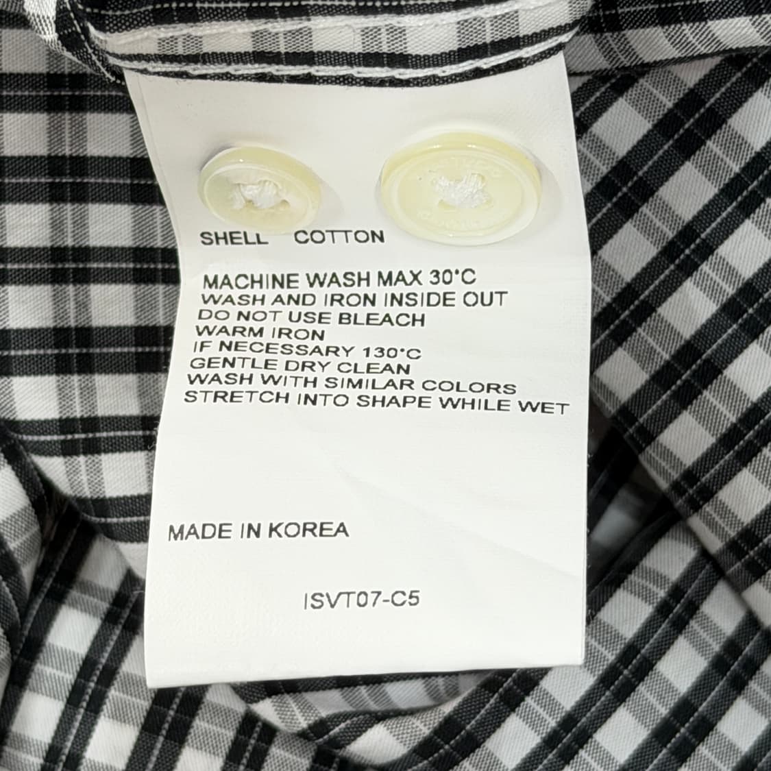 비바스튜디오 오버 체크셔츠 남방 L 블랙 화이트 상품이미지5