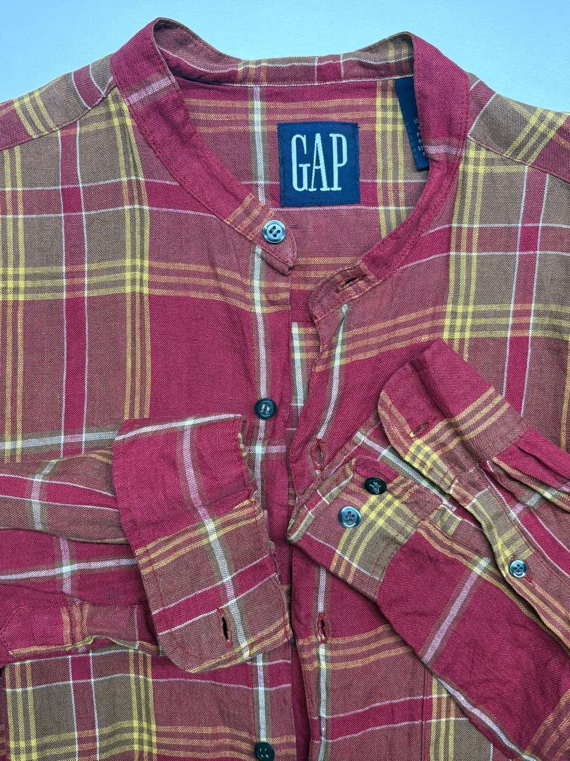 90's Gap 블루라벨 린넨 셔츠 상품이미지8