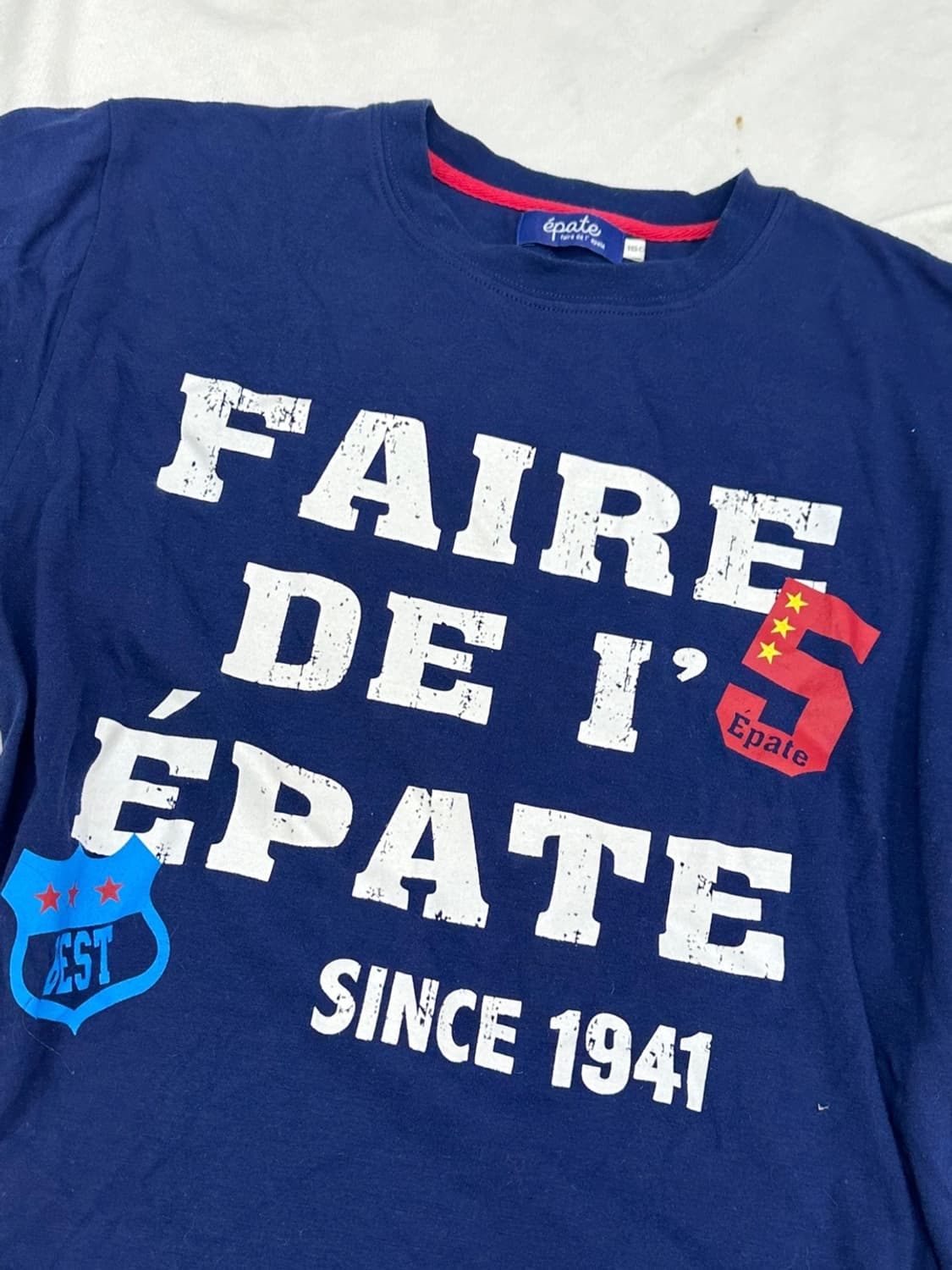 FAIRE 블루 반팔티셔츠 상품이미지4