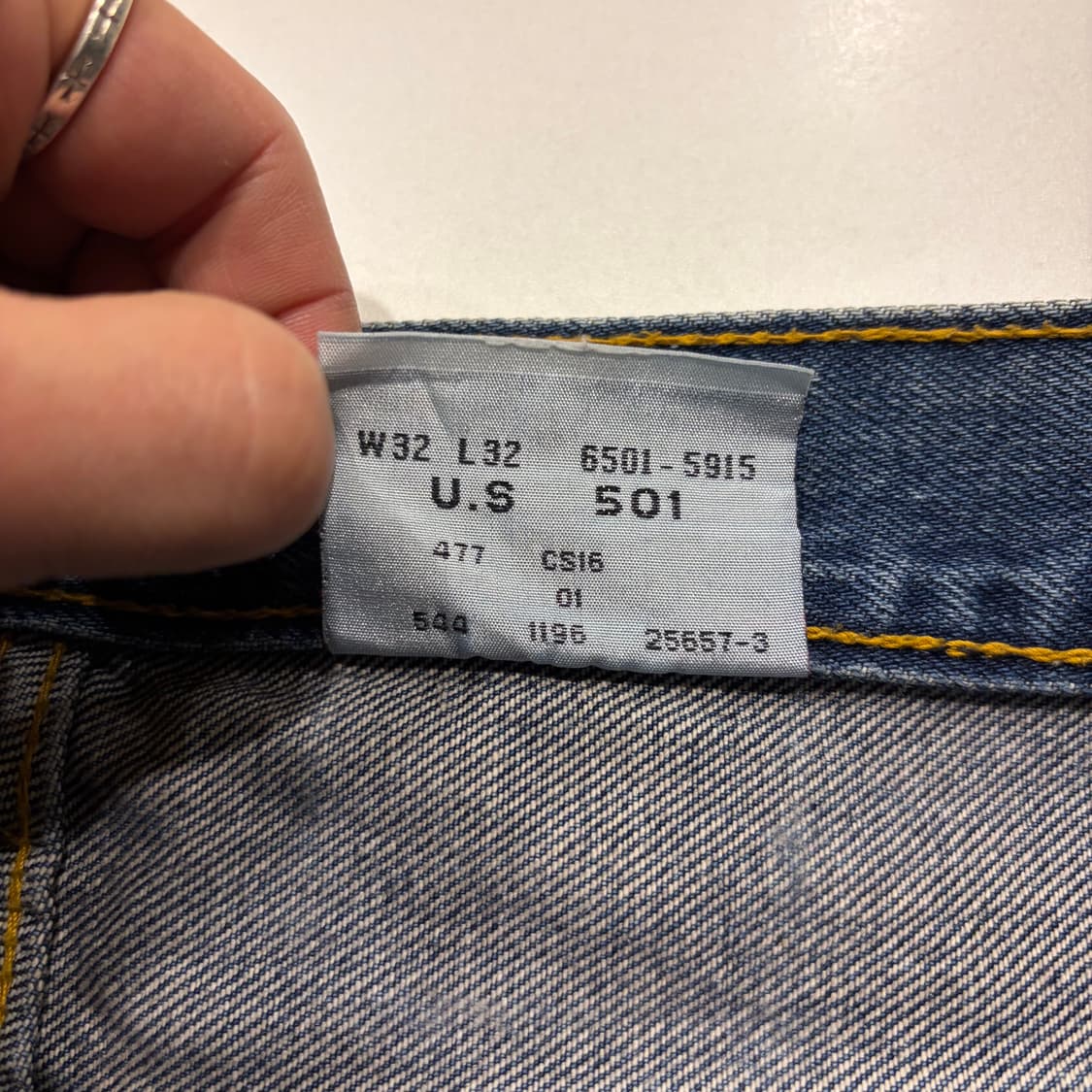 [32] 90s 리바이스 501 USA 1995 데님 워싱 팬츠 C767 상품이미지8