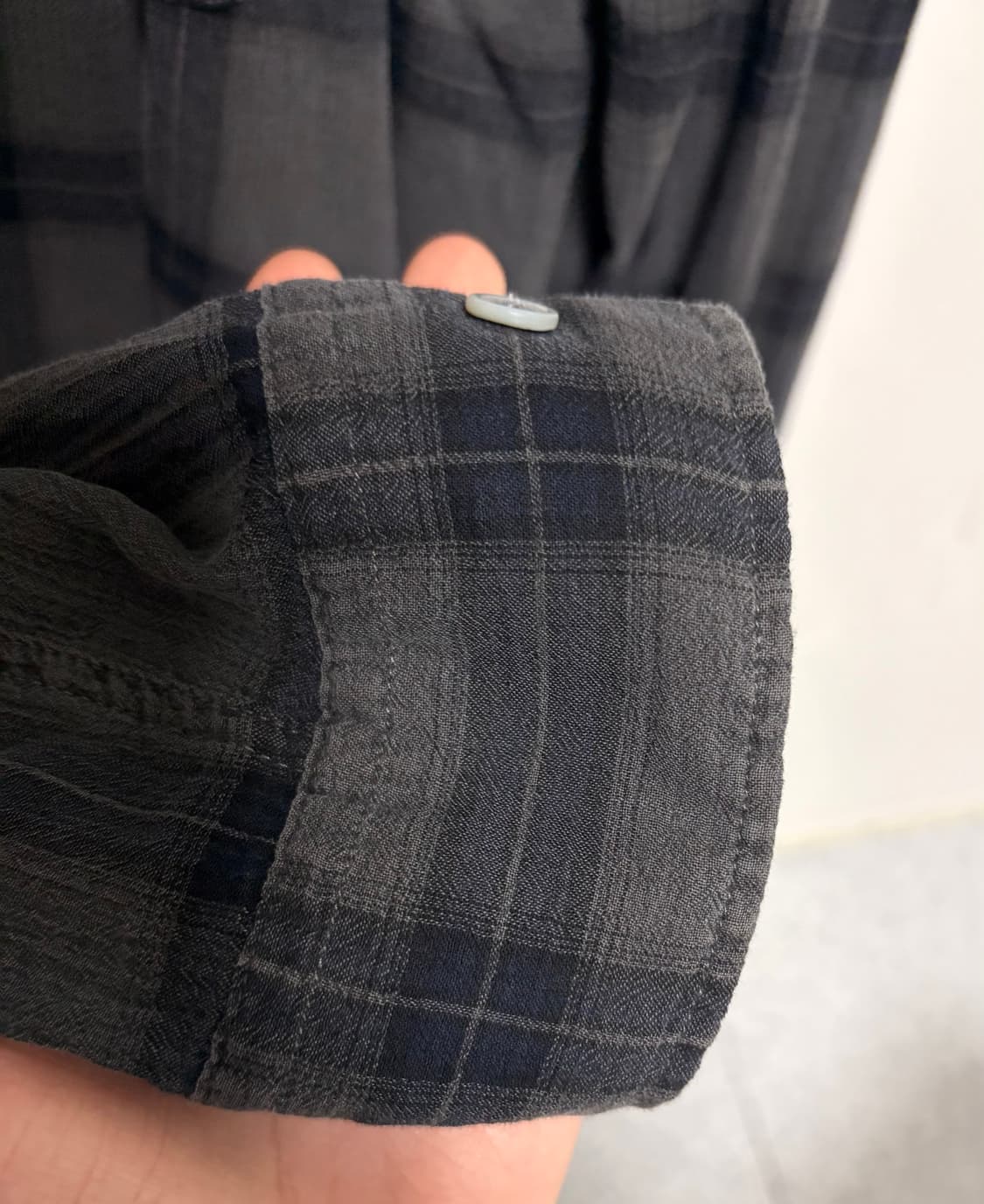 해칭룸 OverDyed check shirts charcoal 상품이미지6