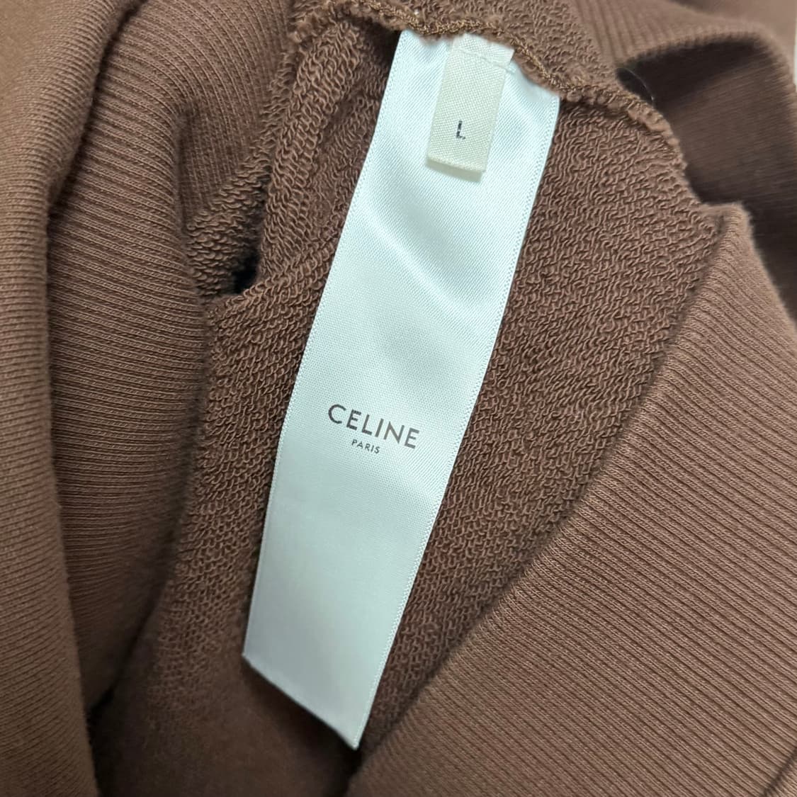 [S+급/L] 셀린느 글리터 로고 맨투맨 브라운 상품이미지6