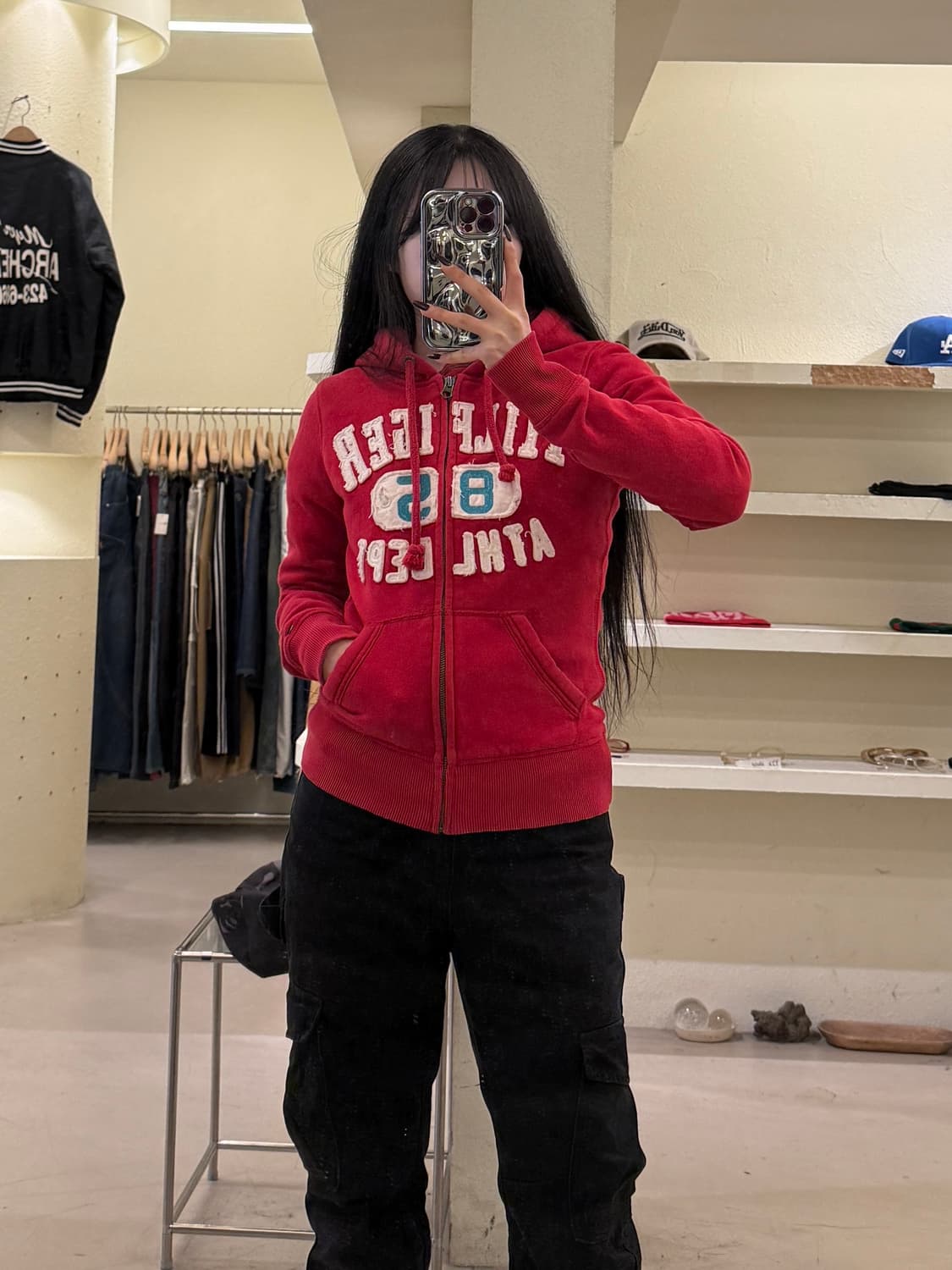 타미힐피거 빈티지 레드 스펠아웃 후드집업 U1658 상품이미지1