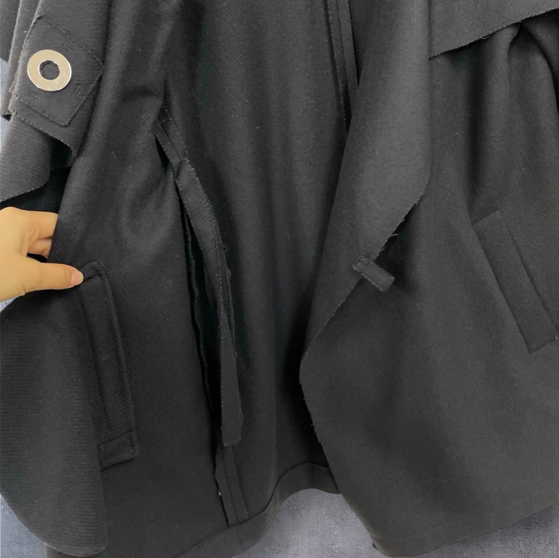 막스앤코 MAX&Co 차콜 울 케이프 코트 34 상품이미지5