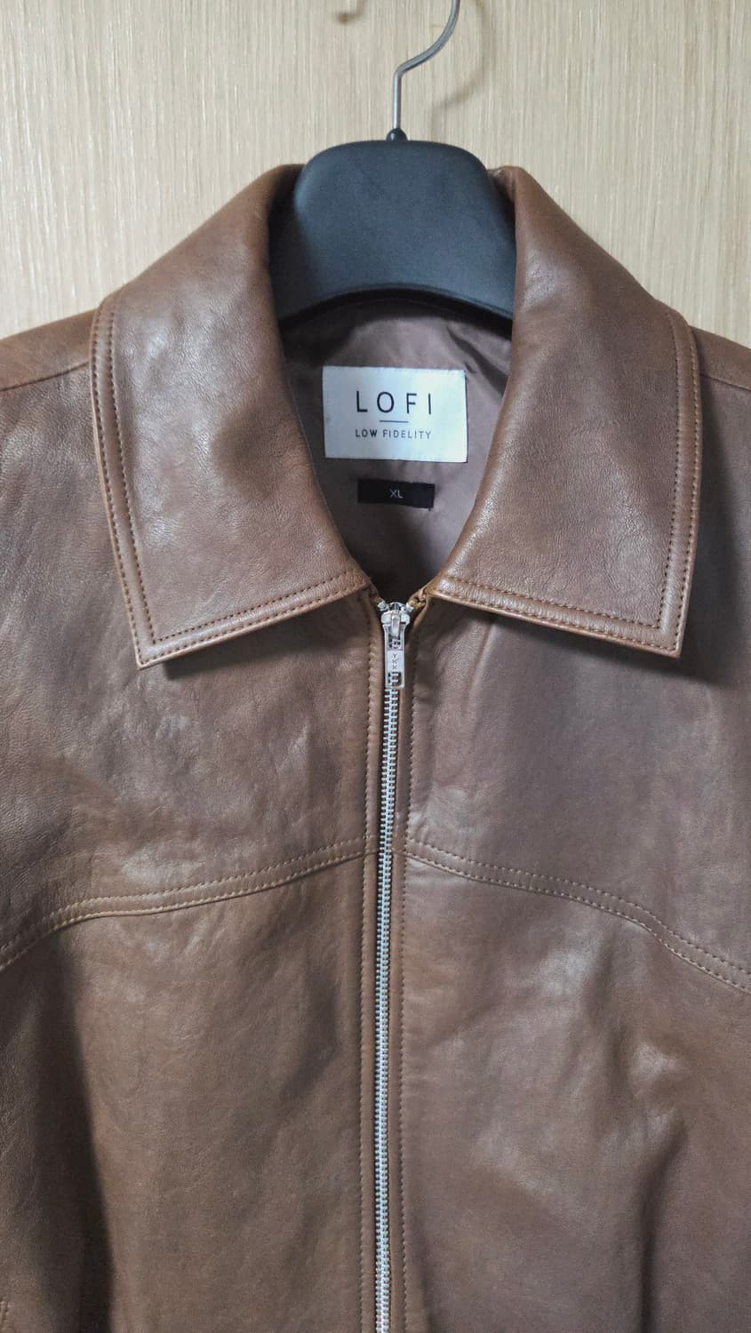 (착샷) 로파이 오버핏 스모킹 블루종 램 레더 자켓 상품이미지3