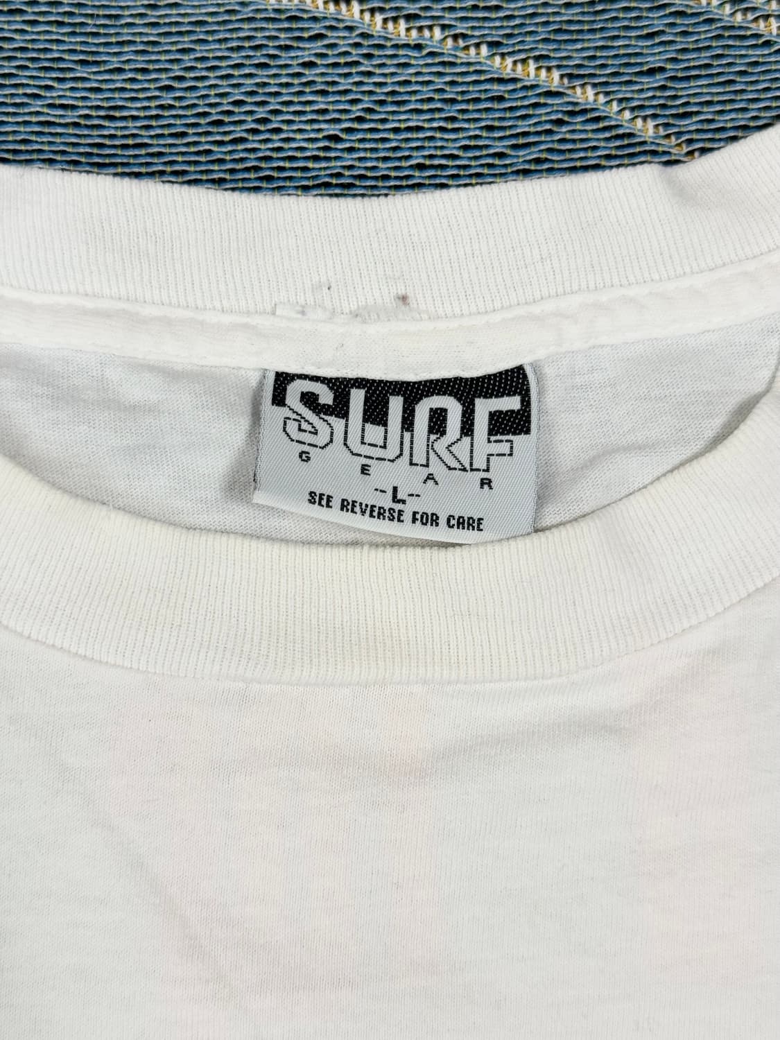 90's SURF GEAR 싱글 스티치 형광 그래픽 서프 티셔츠 상품이미지5