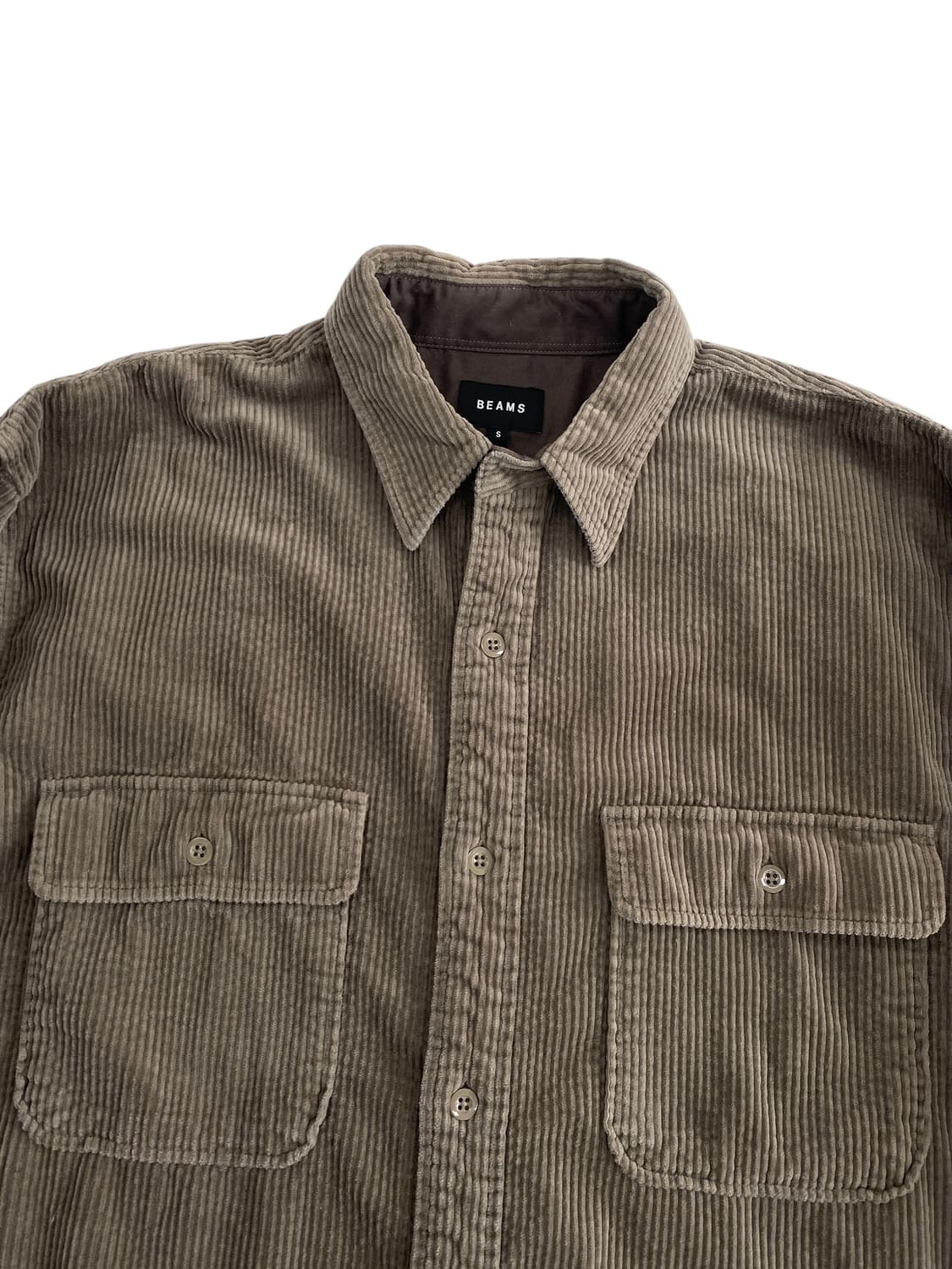 빔즈 오버사이즈 코듀로이 워크 셔츠 상품이미지3