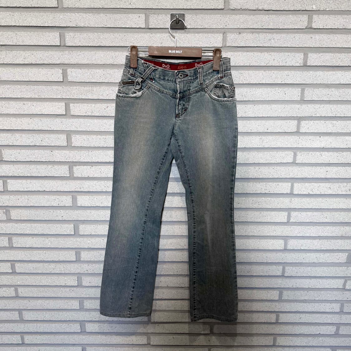 돌체 앤 가바나 청바지 워싱 부츠컷 디테일 데님 상품이미지1