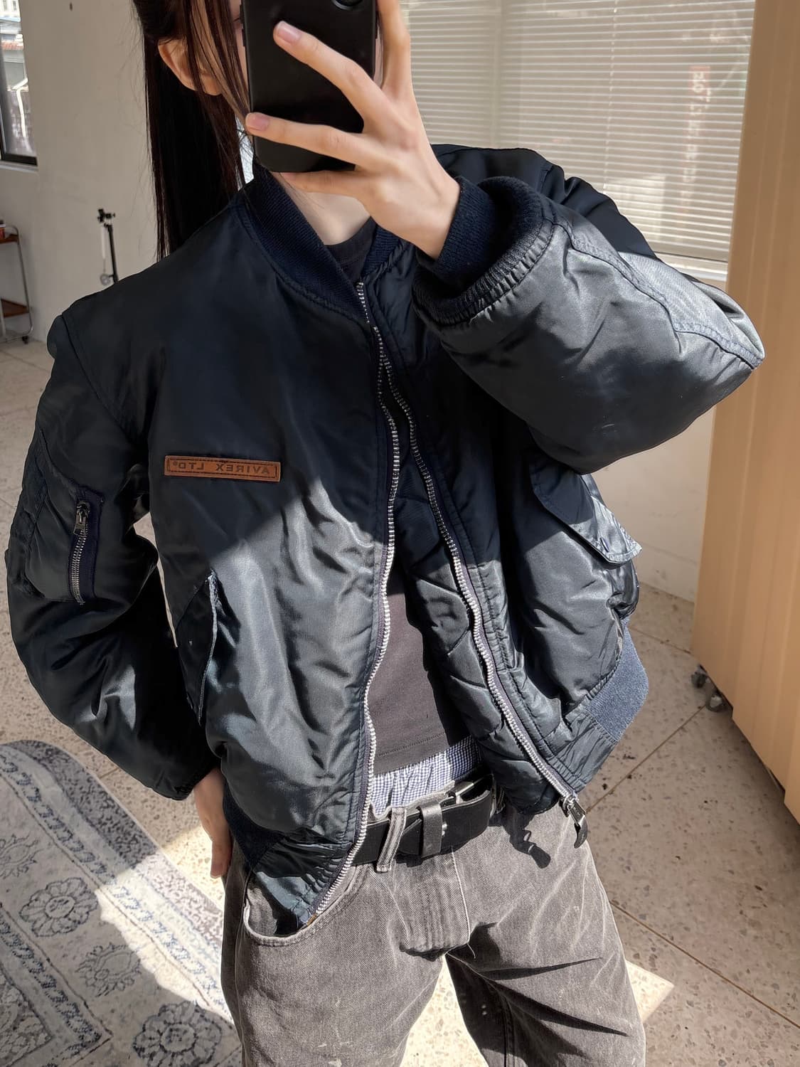 Avirex MA-1 플라이트 자켓 다크 네이비 상품이미지1