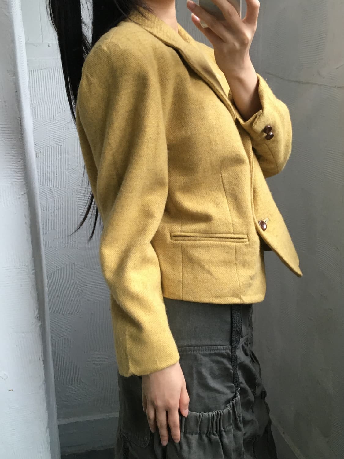 I.S 이세이미야케 90s 옐로우 3 button 블레이저    상품이미지3