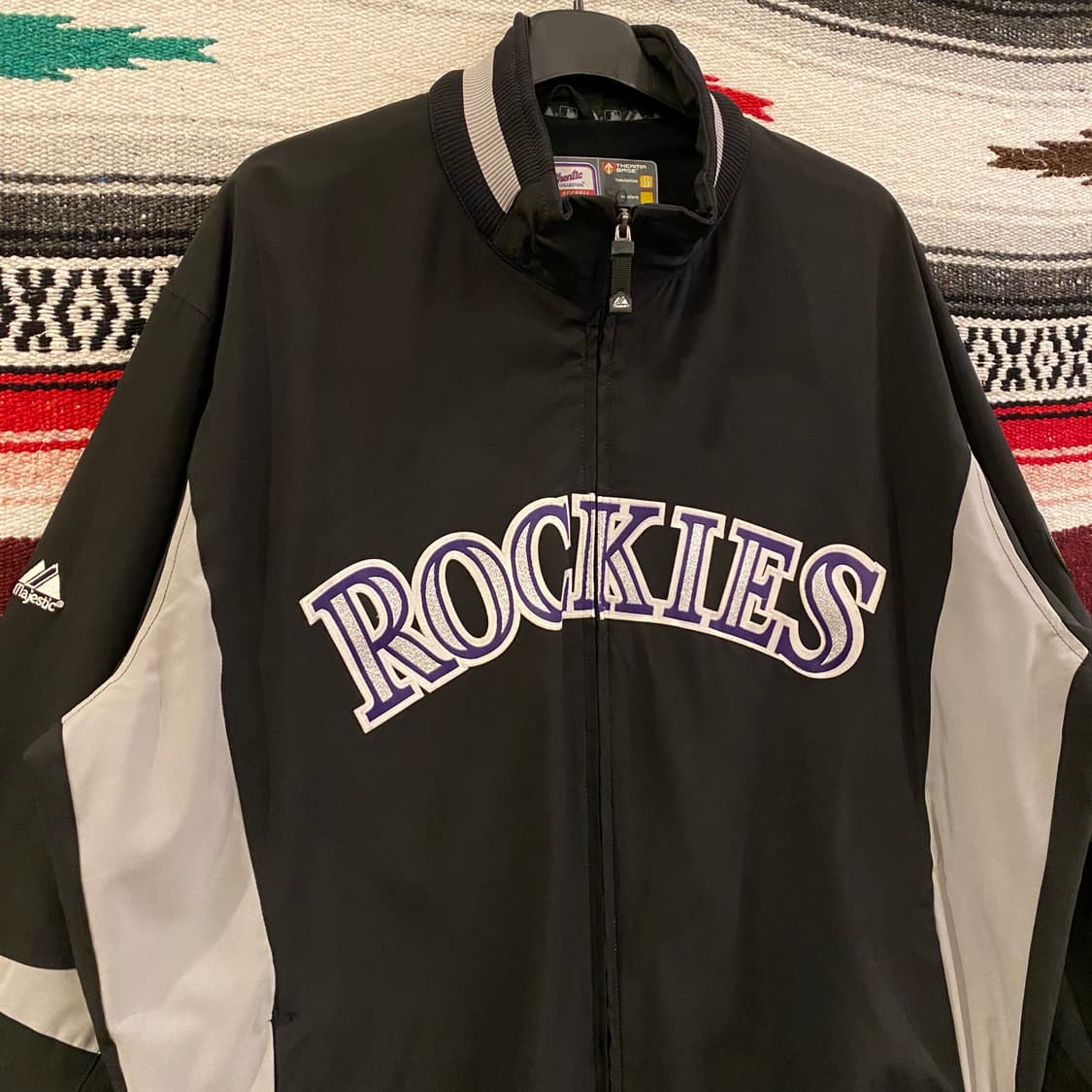 USA 마제스틱 MLB 콜로라도 로키스 선수용 바람막이 상품이미지5