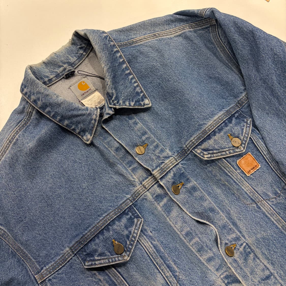 [XL] 00s 칼하트 J12DST 데님 자켓 청자켓 B977 상품이미지3