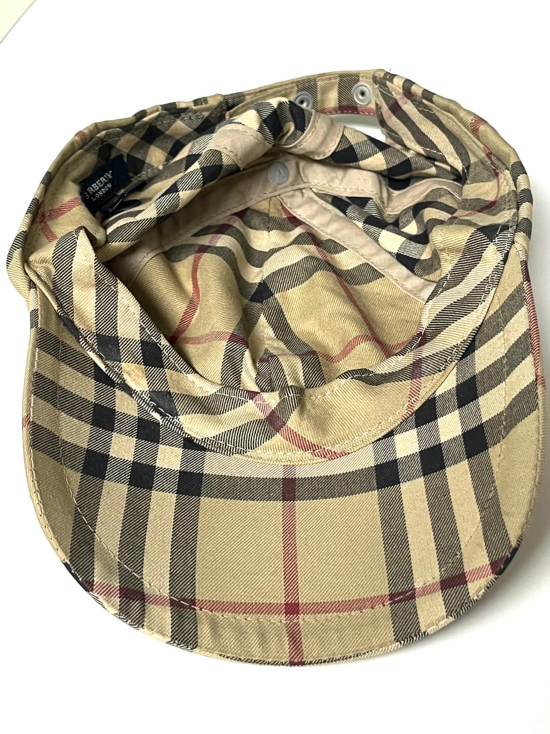 버버리 체크 패턴 볼캡 상품이미지4