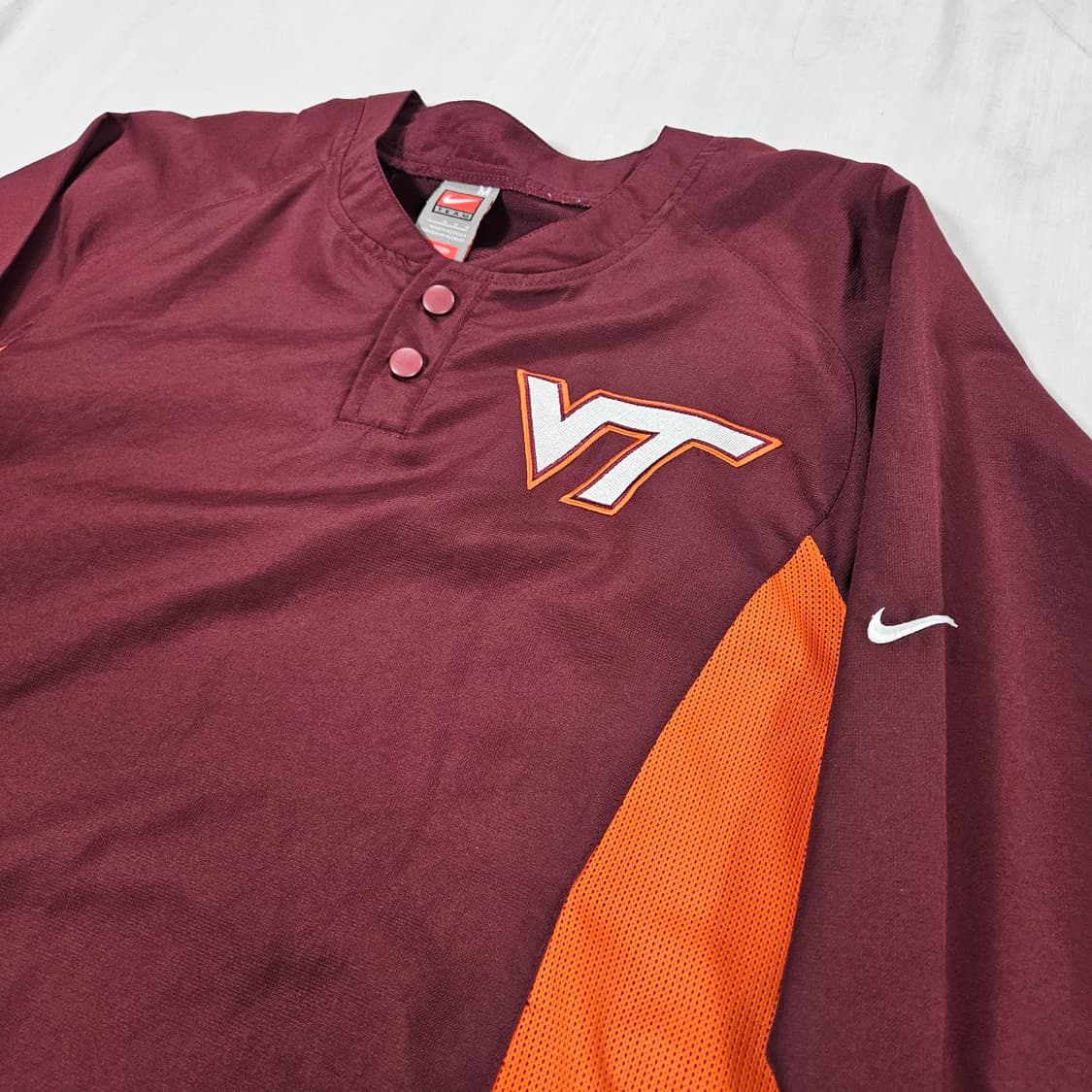 90s Nike 나이키 버건디 폴리 풀오버 웜업 상품이미지2