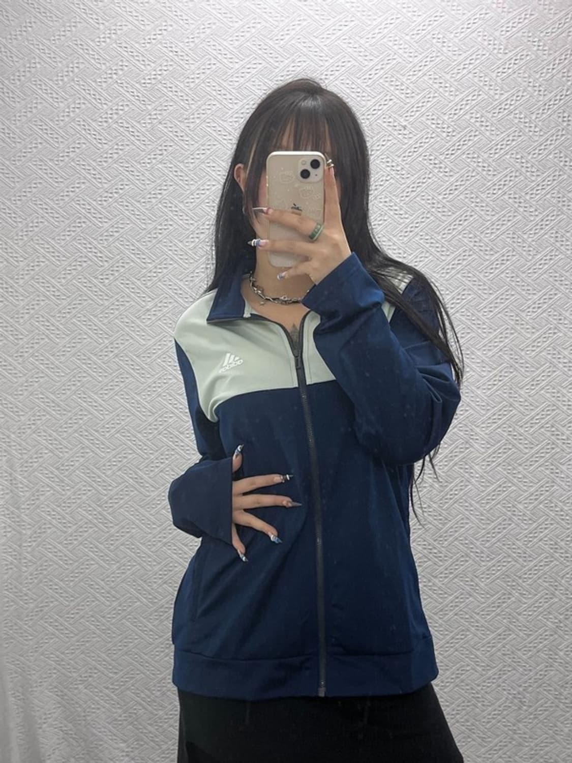 아디다스 투톤배색 레트로 빈티지 져지 집업 XL C07866 상품이미지1