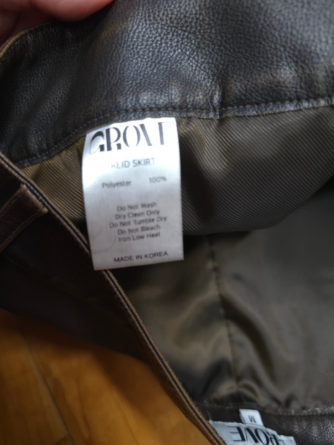 그로브 레더 미니스커트 상품이미지6