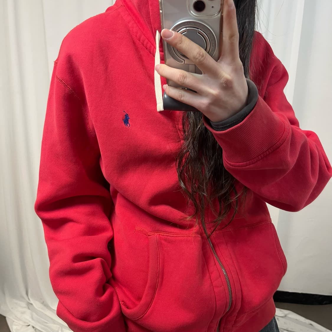 Polo Red Thermal Hoodie Zip up 상품이미지3