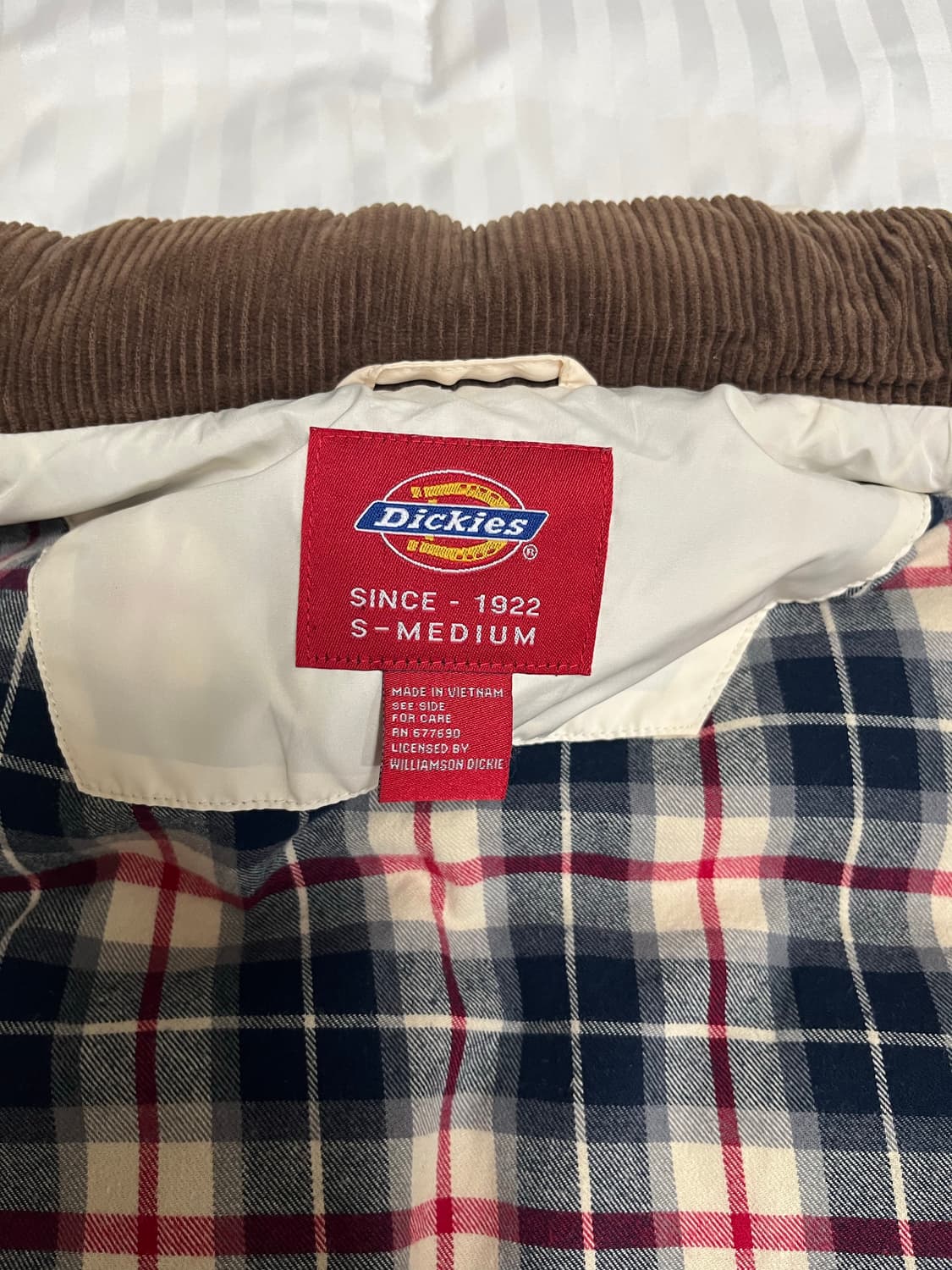 Dickies puffer vest cream ivory 상품이미지4