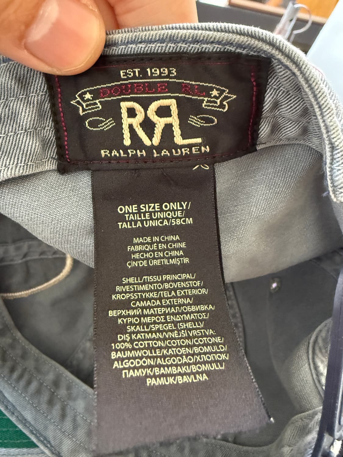 RRL 가먼트 다이 트윌 볼캡 OS 상품이미지3