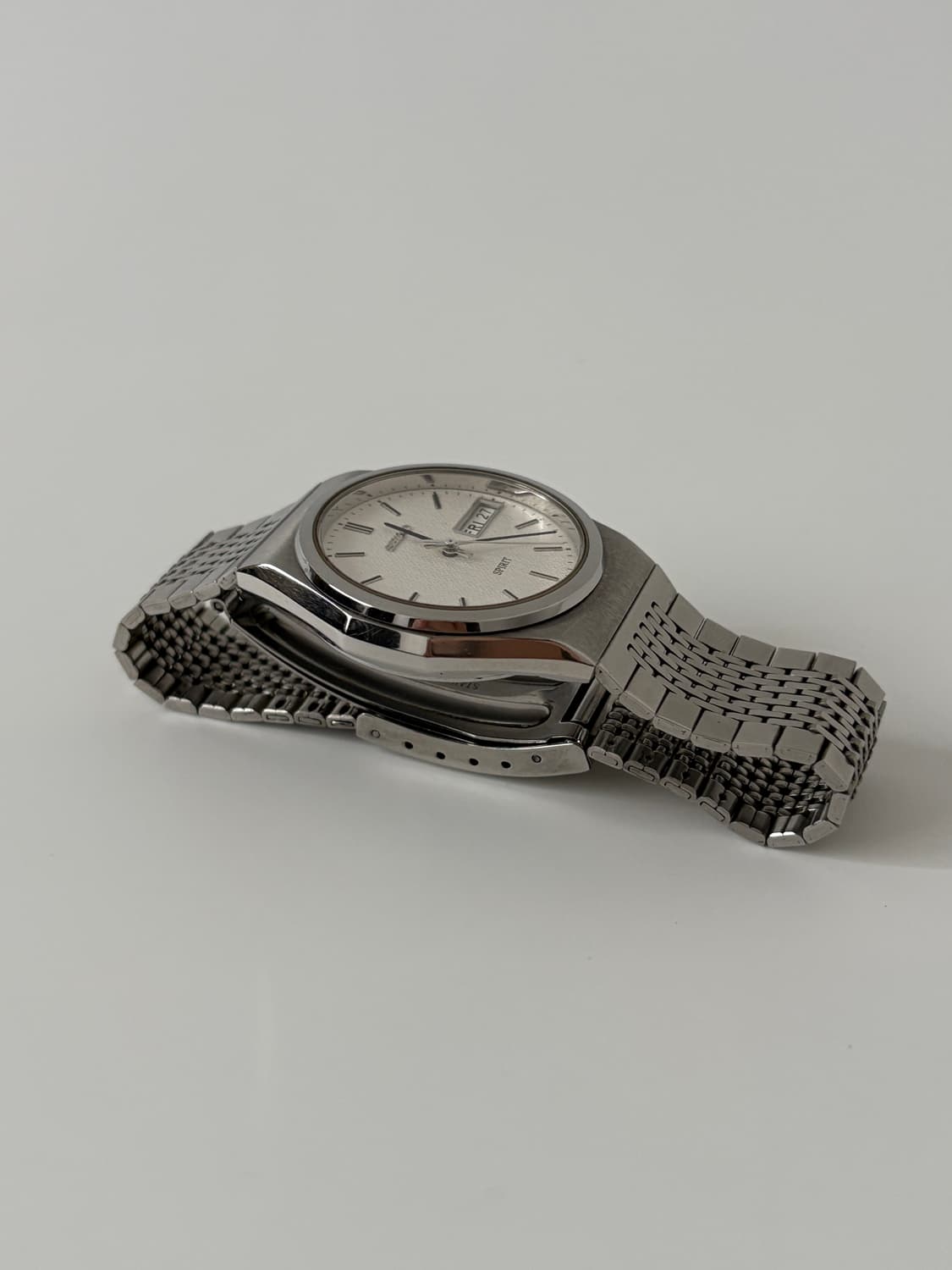 90s spirit texture dial silver quartz 상품이미지6