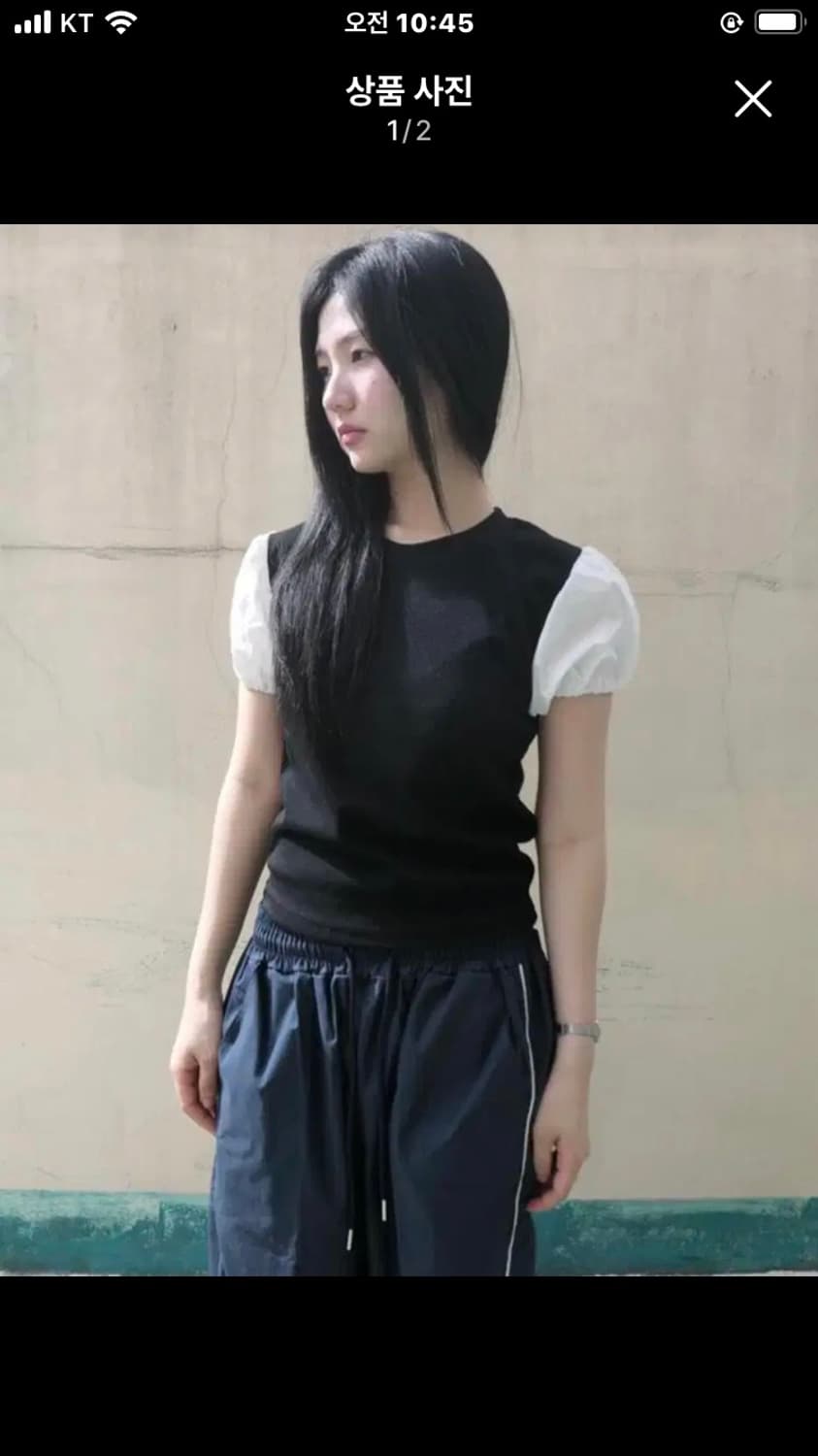 디에이디 에이블리 퍼프소매 반팔 티셔츠 상품이미지1