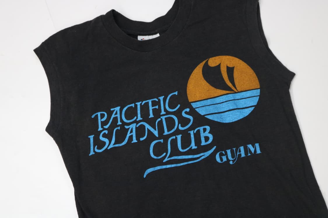 스테드만 Stedman 괌 퍼시픽 아일랜드 클럽 빈티지 슬리브리스 티셔츠 상품이미지3