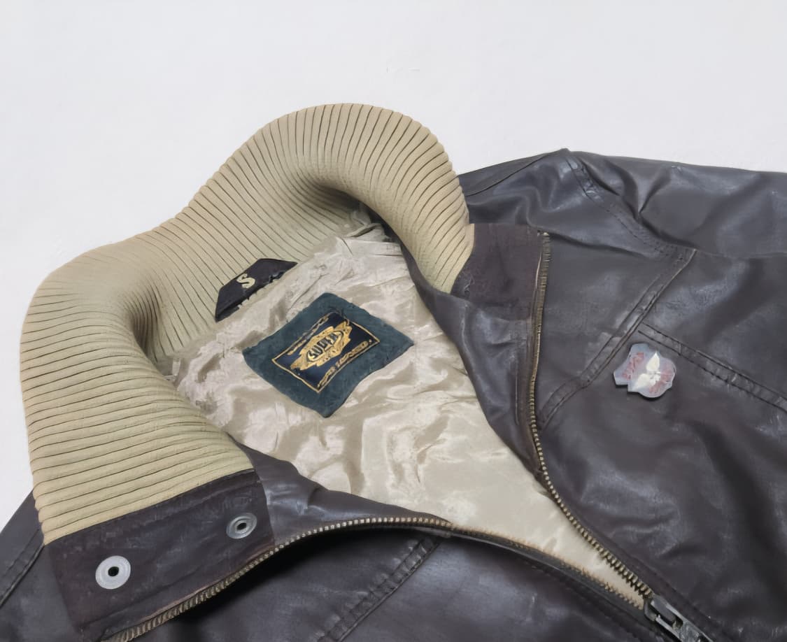 슈퍼드라이 SUPERDRY 바이커 가죽 자켓 S 상품이미지3