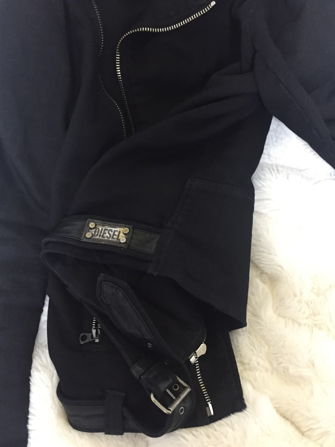 디젤 코튼 블랙 라이더 자켓 상품이미지4