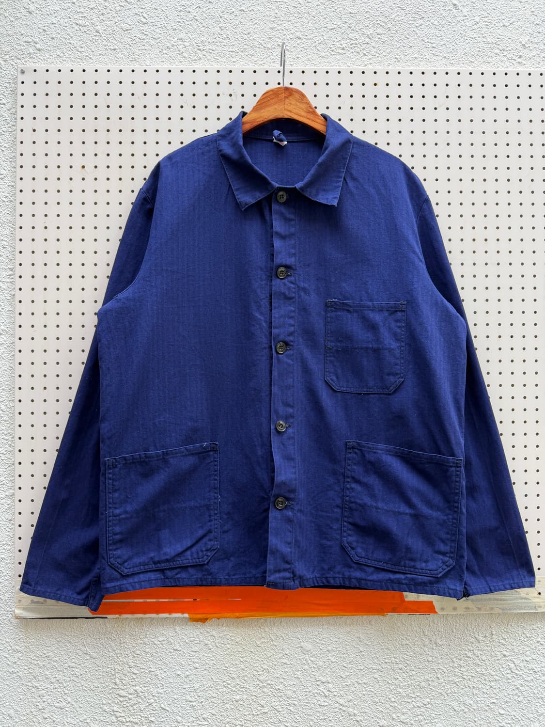 OLD VINTAGE PURPLE NAVY HBT 헤링본 프렌치워크자켓 상품이미지1