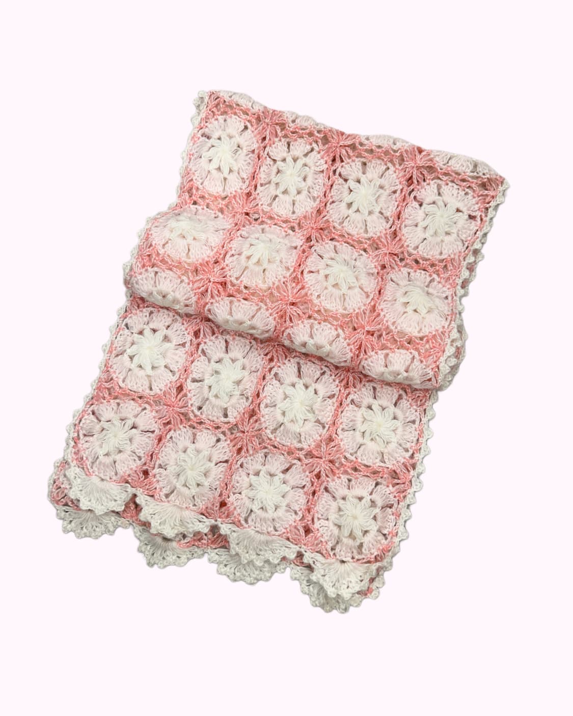 white pink crochet muffler 상품이미지2