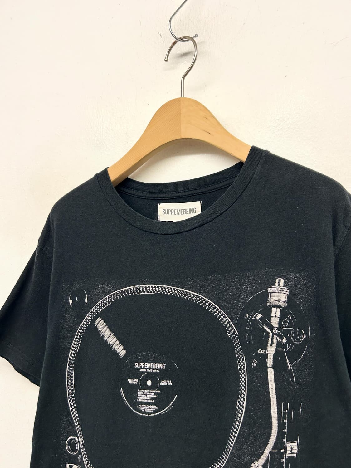 Supremebeing 턴테이블 반팔 티셔츠 블랙 상품이미지2