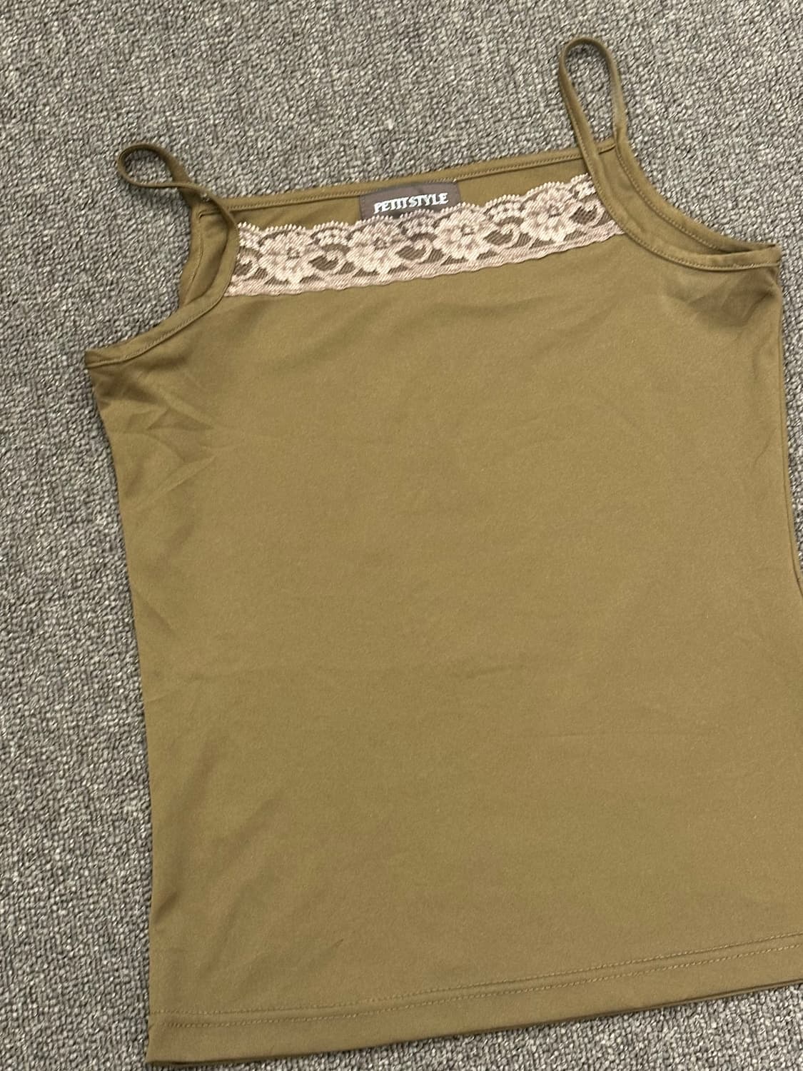 S)Japanese vintage 여성 브라운 레이스 나시 상품이미지2