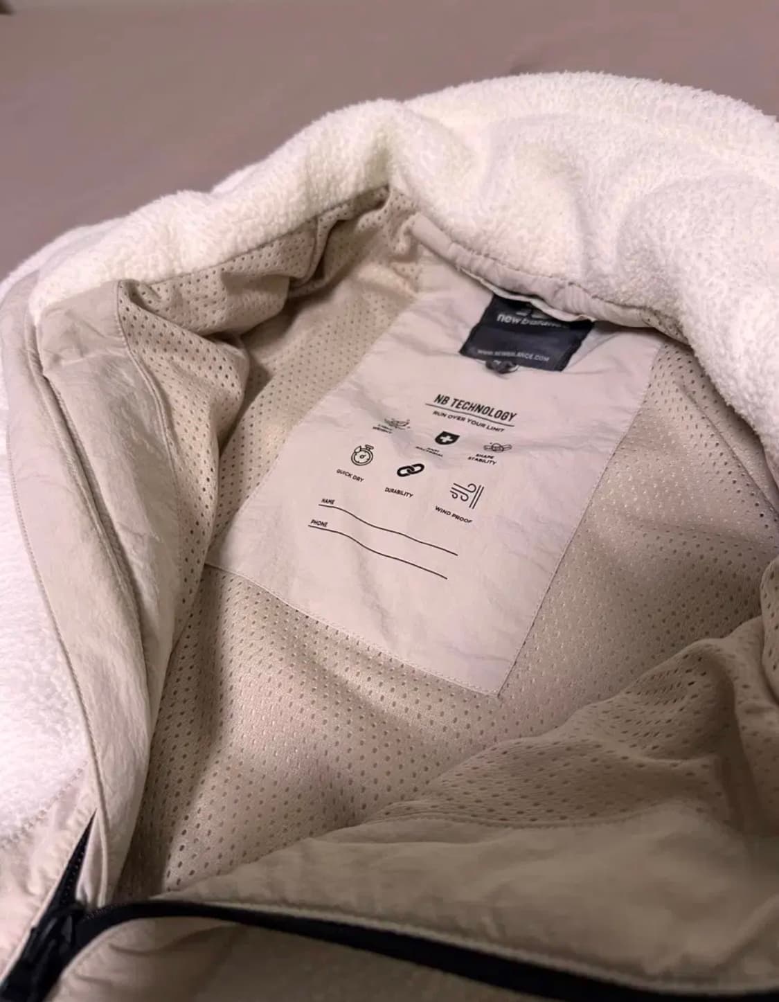 뉴발란스 폴라텍 플리스 자켓 아이보리 m 상품이미지3