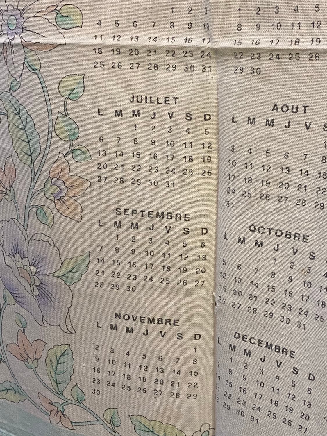 ☕️유럽 티타월 캘린더패브릭 상품이미지3