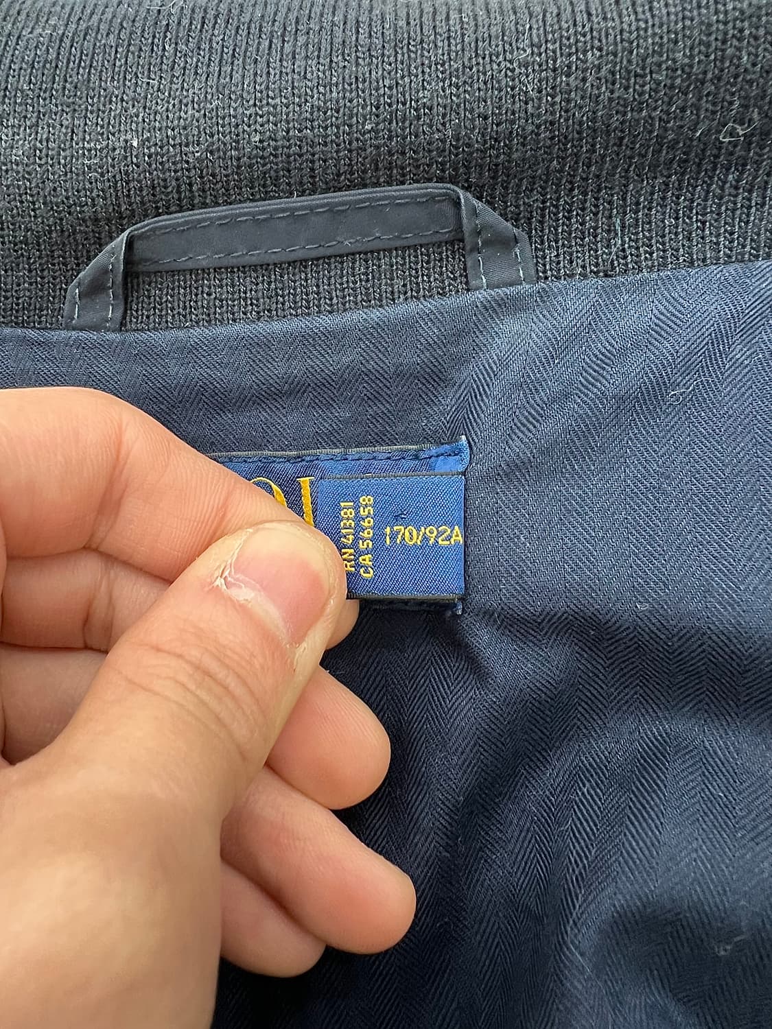 폴로 랄프로렌 네이비 모크넥 폴리쉘 블루종 자켓 상품이미지8