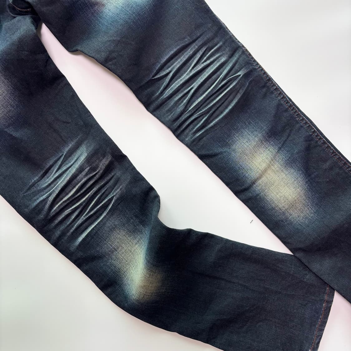 사이퍼 테크니컬 지퍼 & 체인 샌드 워싱 다크 블루 데님 상품이미지6