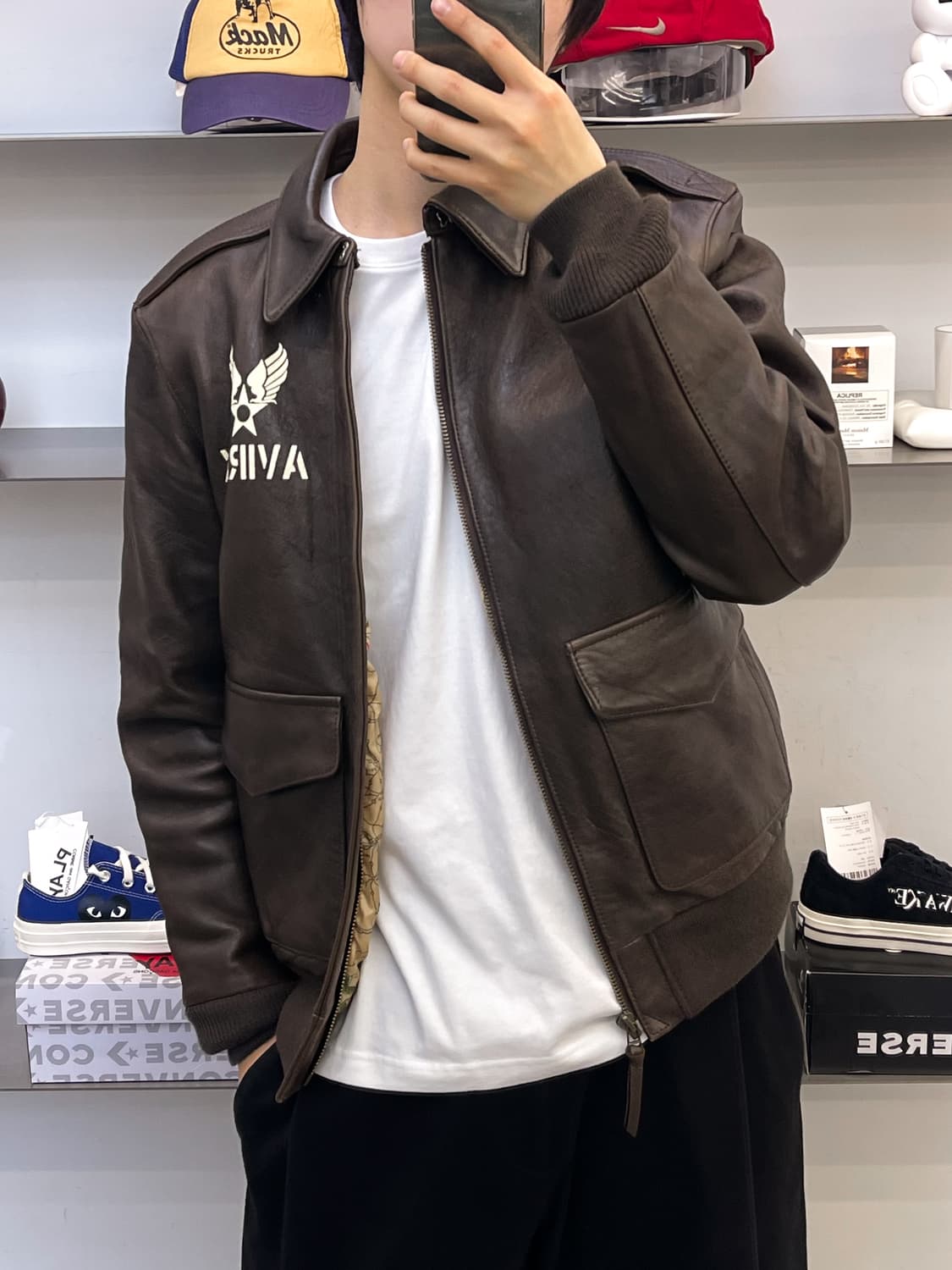 아비렉스 타입 A-2 핀업 걸 레더 자켓 상품이미지2