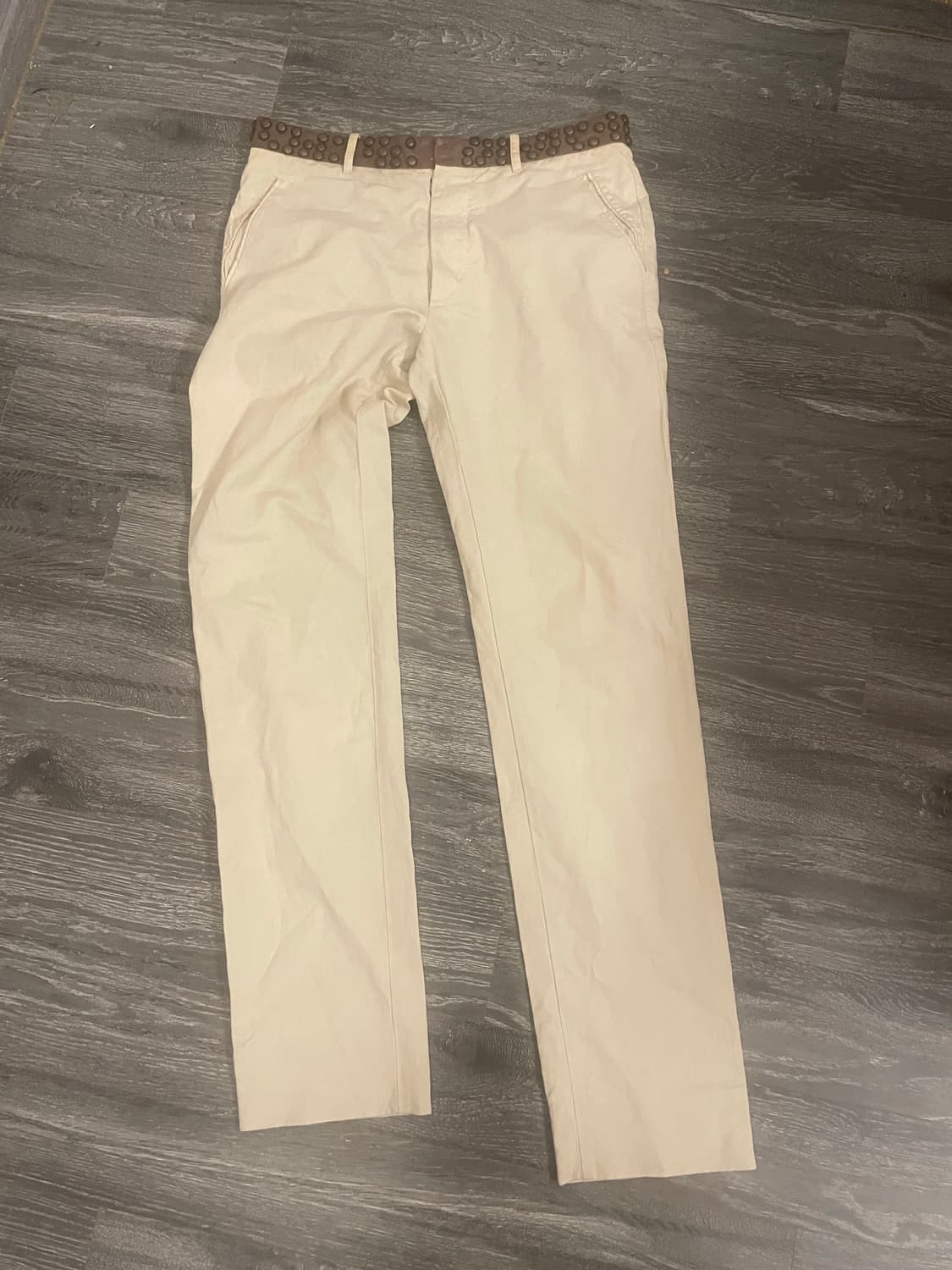 마르지엘라 07ss 레더 벨트 트라우저 상품이미지1