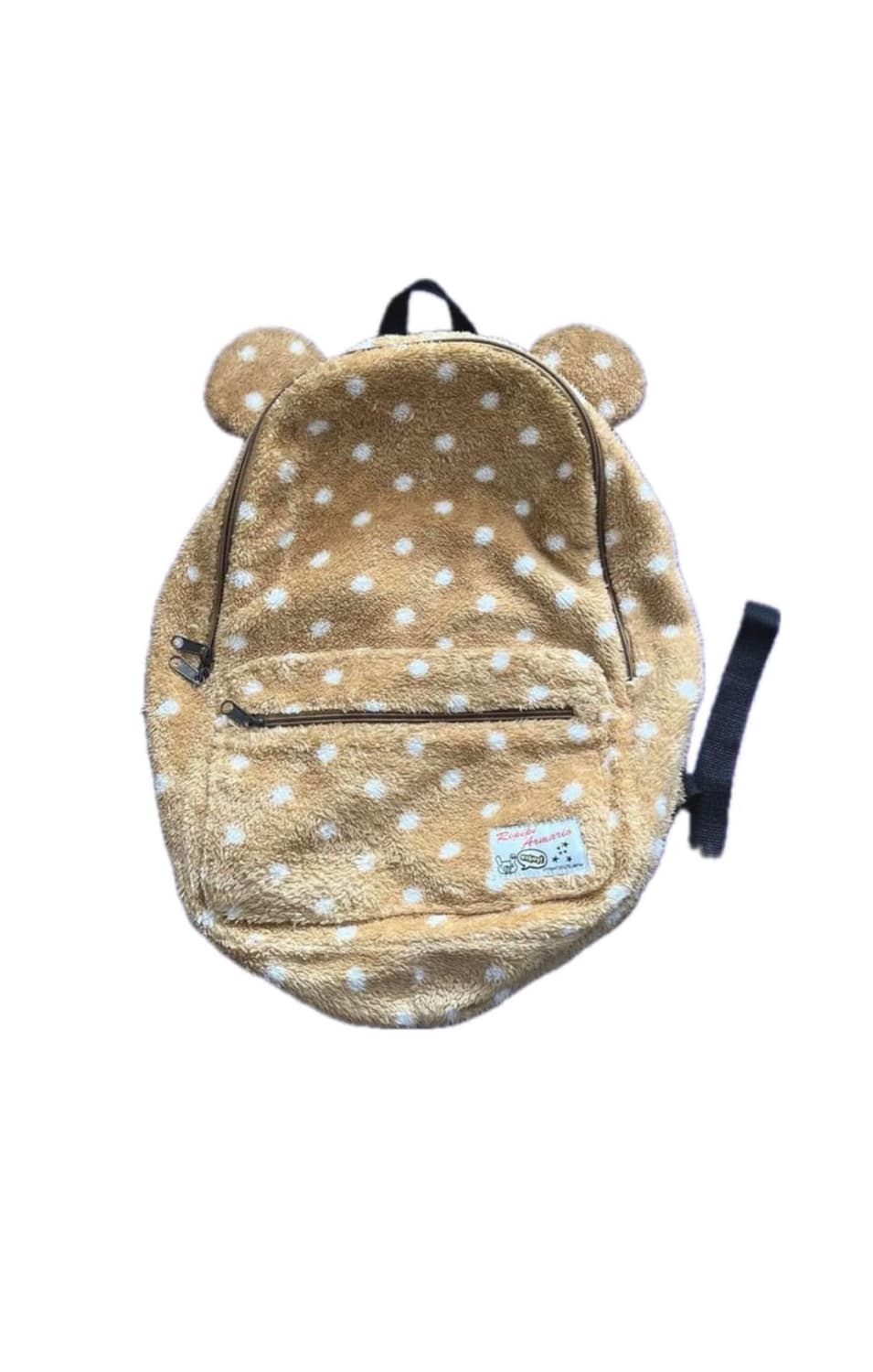곰돌이 털 도트 백팩 상품이미지1