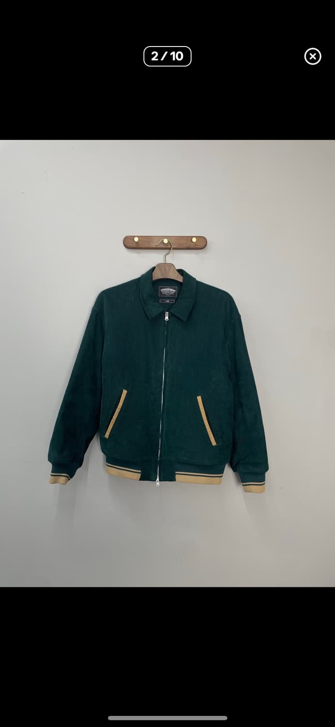 프리즘웍스 코듀로이 다크그린 바시티자켓 A3164 상품이미지2