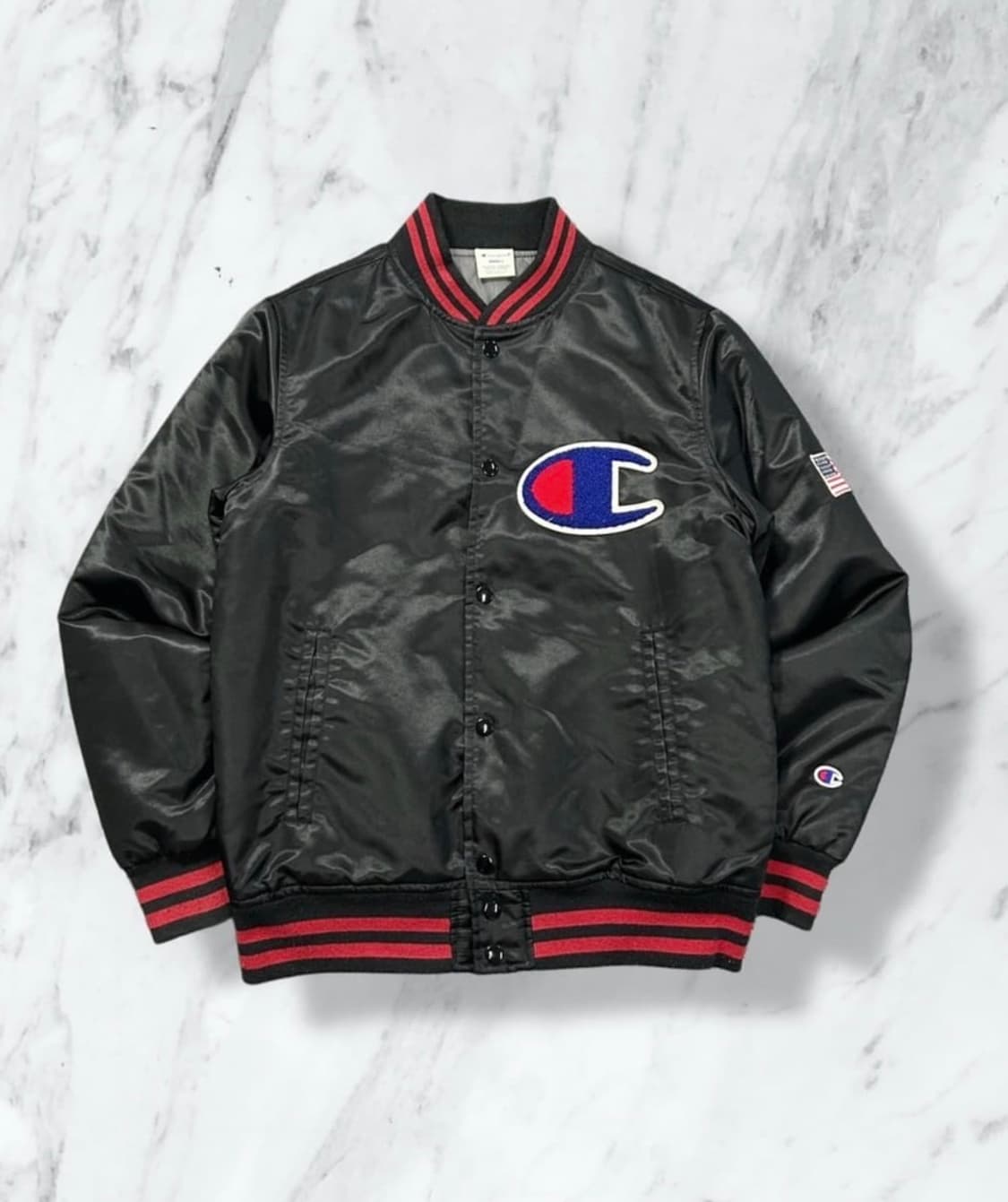 챔피온 빅로고 성조기 바시티 스타디움자켓 상품이미지1