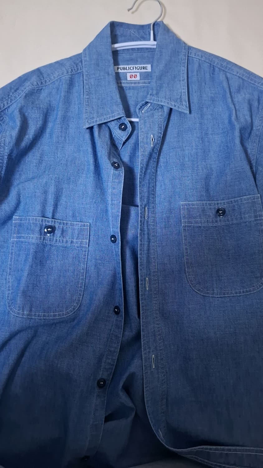 폴로 데님셔츠 + 퍼블릭피겨 샴브레이셔츠 상품이미지4