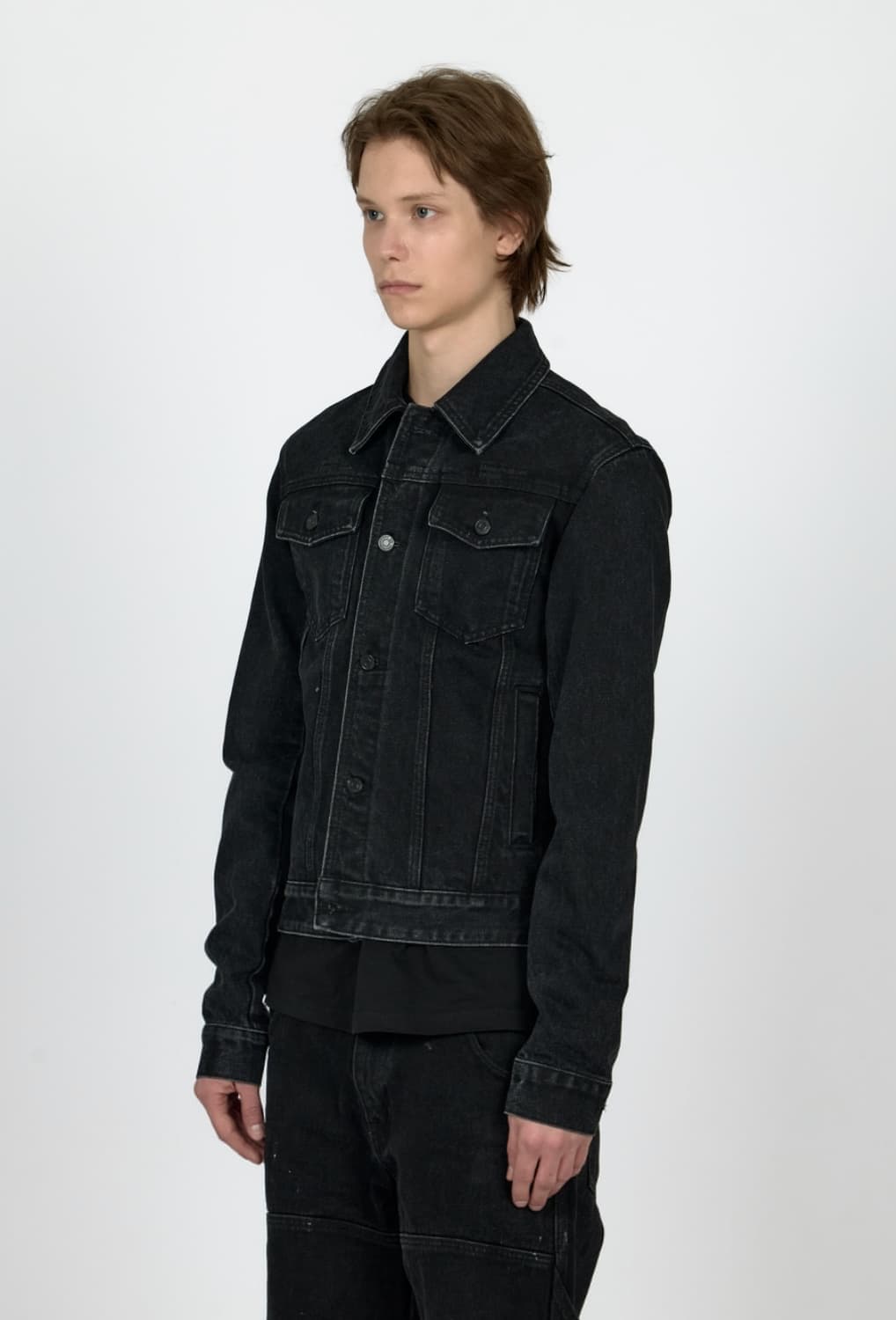 플라스틱프로덕트 트러커 자켓 블랙 L 상품이미지2