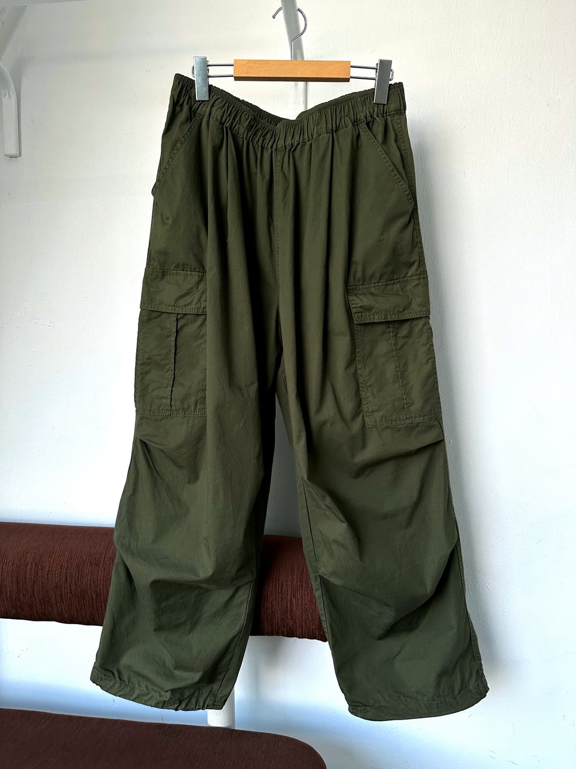 Military design cotton wide cargo pants 상품이미지1