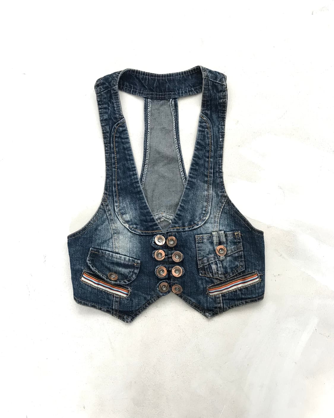 Western Denim short&mini vest 상품이미지1